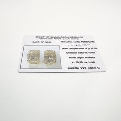 Boucles d'oreilles en or jaune et diamants - Castafiore