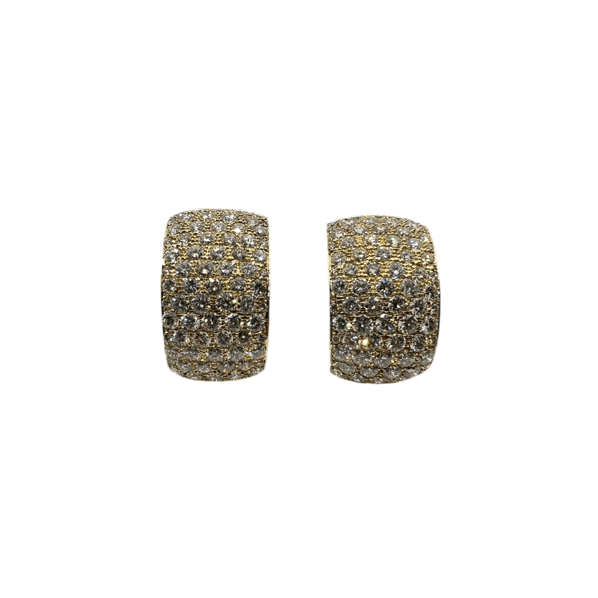 Boucles d'oreilles en or jaune et diamants - Castafiore