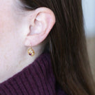 Boucles d'oreilles en or jaune et grenats - Castafiore