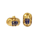 Boucles d’oreilles en or jaune et lapis lazuli - Castafiore