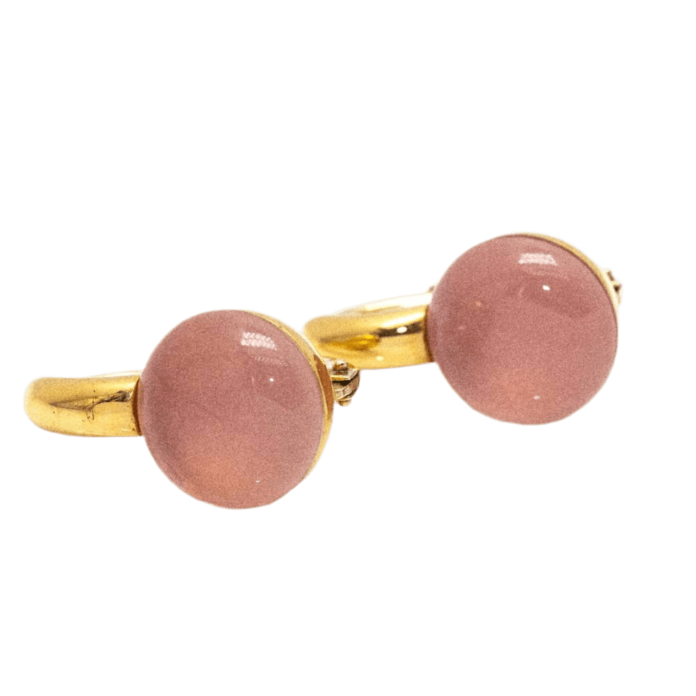 Boucles d'oreilles en or jaune et quartz - Castafiore