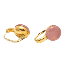 Boucles d'oreilles en or jaune et quartz - Castafiore