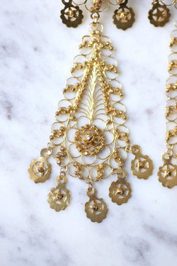 Boucles d'oreilles en or jaune filigrané - Castafiore