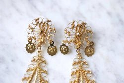 Boucles d'oreilles en or jaune filigrané - Castafiore