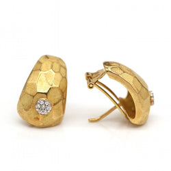 Boucles d'oreilles en or jaune, or blanc et diamants - Castafiore