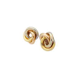 Boucles d'oreilles en or jaune, or blanc et or rose - Castafiore