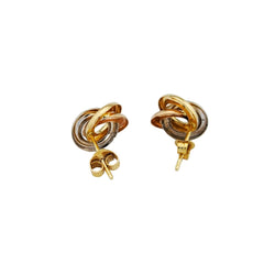Boucles d'oreilles en or jaune, or blanc et or rose - Castafiore