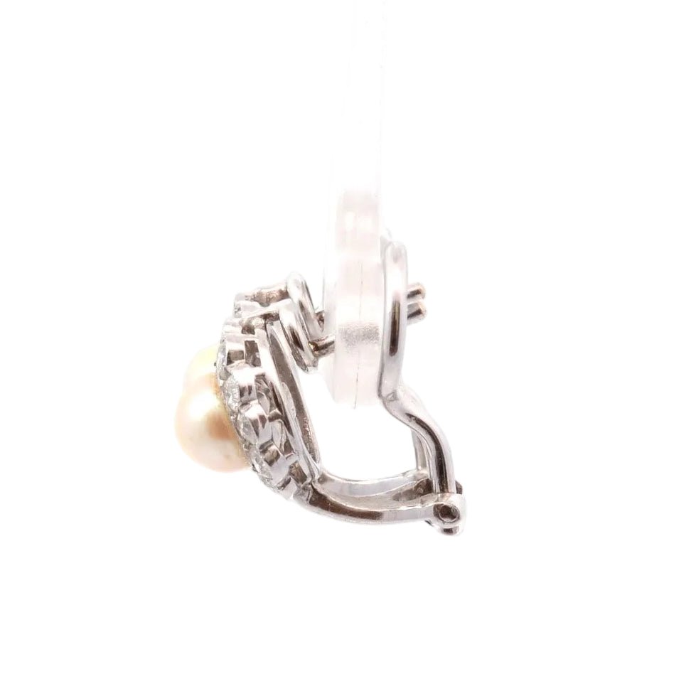 Earrings vintage cultured pearls