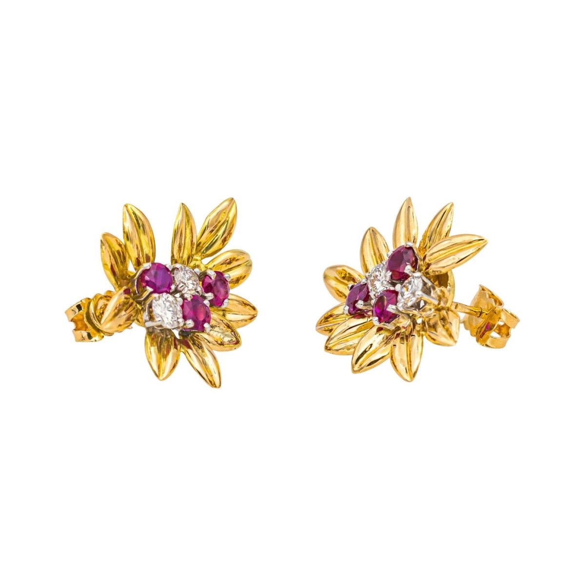 Earrings Yellow gold diamond