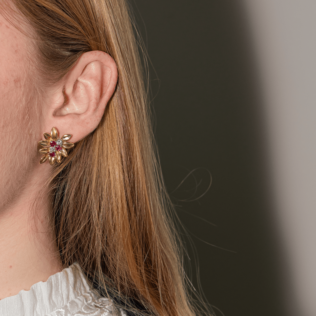 Earrings Yellow gold diamond