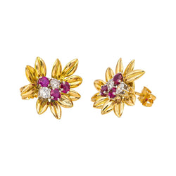 Earrings Yellow gold diamond