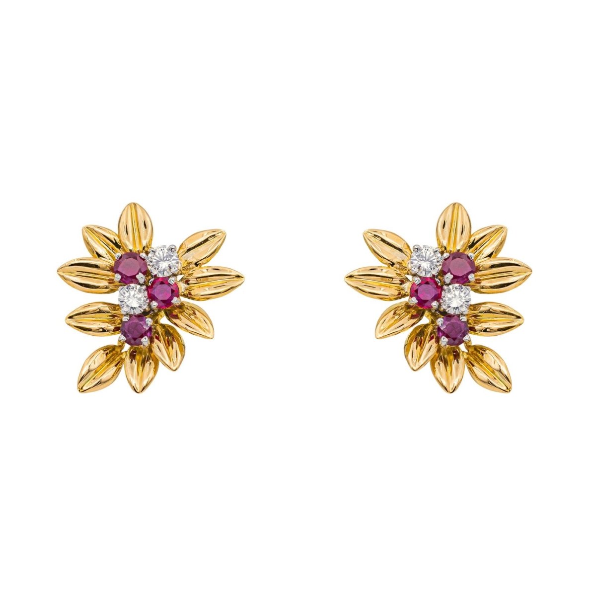 Earrings Yellow gold diamond