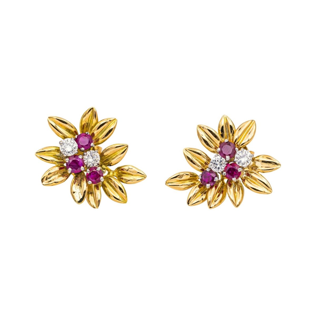 Earrings Yellow gold diamond