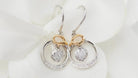 Boucles d'oreilles en or rose blanc et diamants - Castafiore