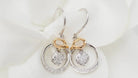 Boucles d'oreilles en or rose blanc et diamants - Castafiore