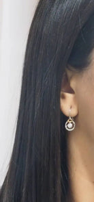 Boucles d'oreilles en or rose blanc et diamants - Castafiore