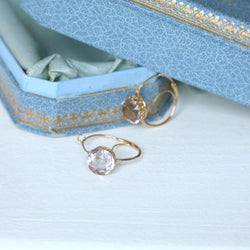 Boucles d'Oreilles en or rose et améthystes - Castafiore