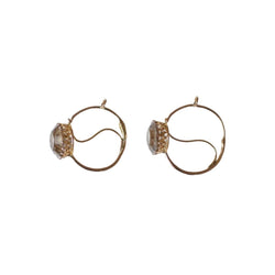 Boucles d'Oreilles en or rose et améthystes - Castafiore