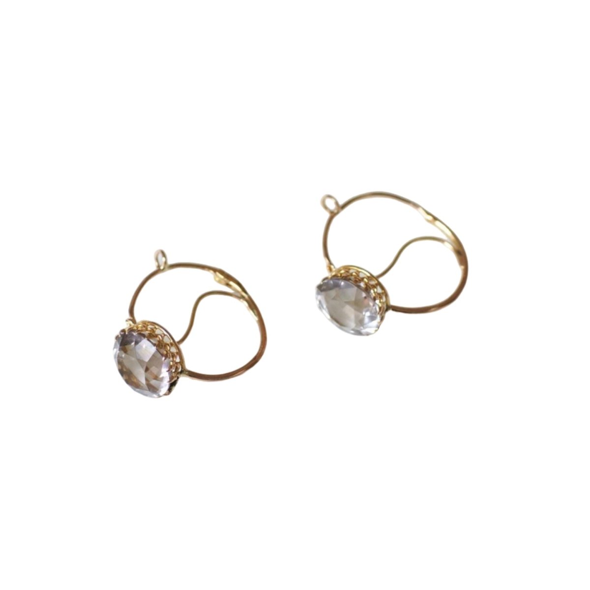 Boucles d'Oreilles en or rose et améthystes - Castafiore
