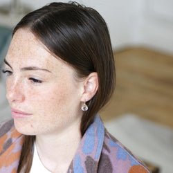 Boucles d'Oreilles en or rose et améthystes - Castafiore