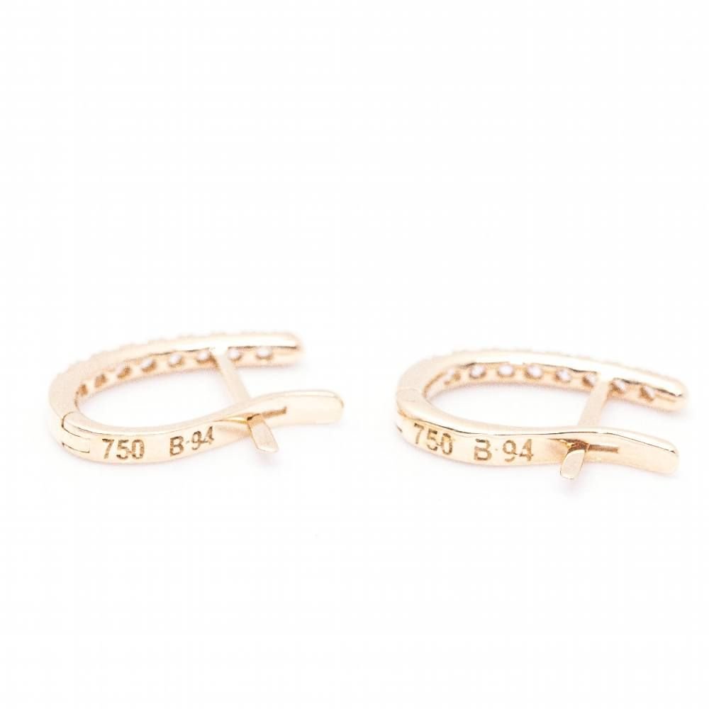 Boucles d'oreilles en or rose et diamants - Castafiore