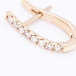 Boucles d'oreilles en or rose et diamants - Castafiore