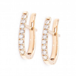 Boucles d'oreilles en or rose et diamants - Castafiore