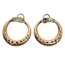 Boucles d'oreilles en or rose et diamants - Castafiore