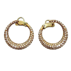 Boucles d'oreilles en or rose et diamants - Castafiore