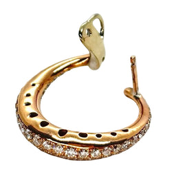 Boucles d'oreilles en or rose et diamants - Castafiore