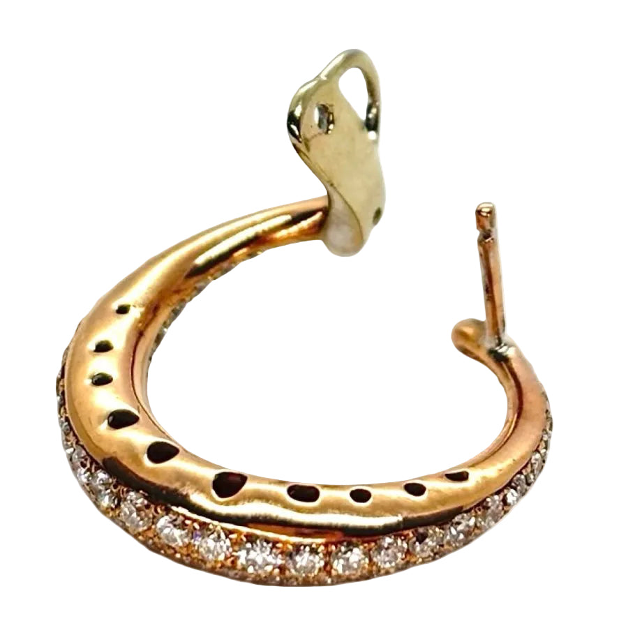 Boucles d'oreilles en or rose et diamants - Castafiore