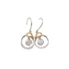 Boucles d'oreilles en or rose, or blanc et diamants - Castafiore