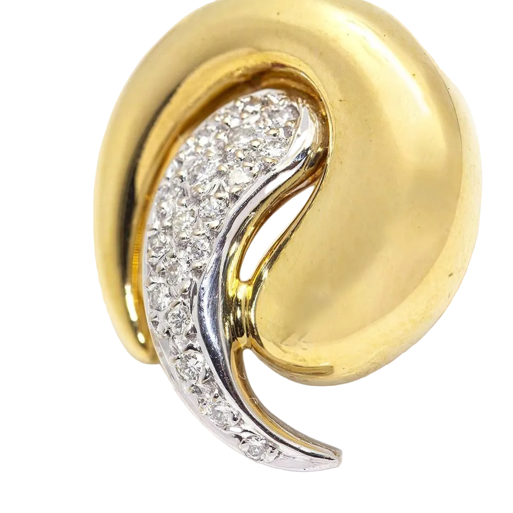 Boucles d'oreilles en oréilles avec diamants - Castafiore