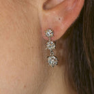 Boucles d'oreilles en platine et diamants - Castafiore