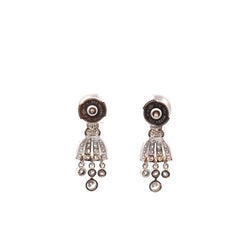 Boucles d'oreilles en platine et diamants - Castafiore