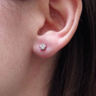 Boucles d’oreilles en platine, or blanc et diamants - Castafiore