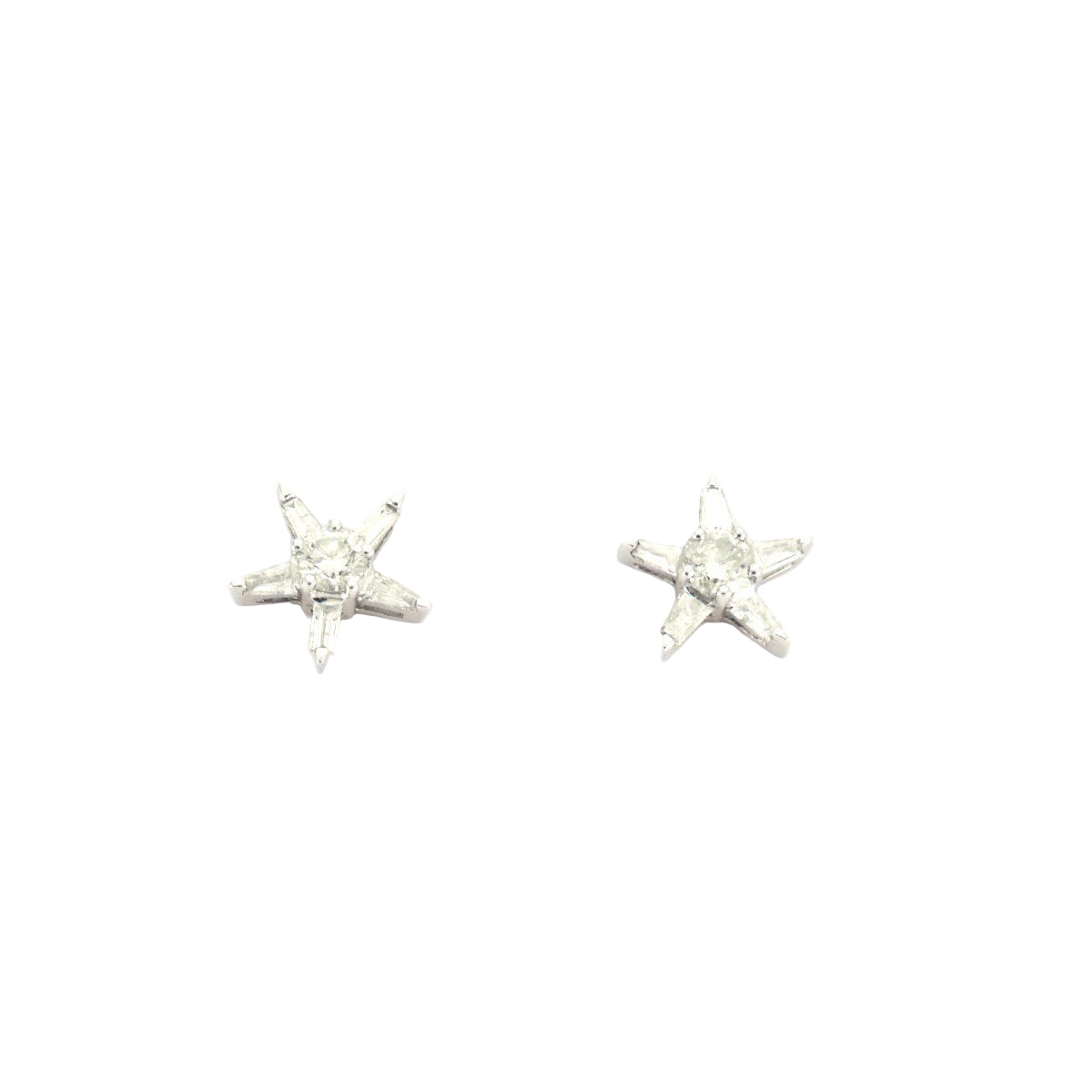 Boucles d'oreilles Étoiles en or blanc et diamants - Castafiore