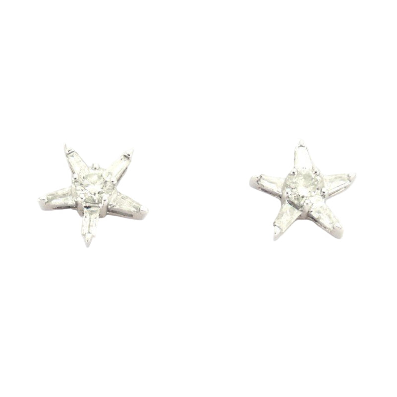 Boucles d'oreilles Étoiles en or blanc et diamants - Castafiore