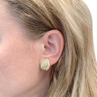 Boucles d'oreilles "Feuilles" en or jaune et diamants - Castafiore