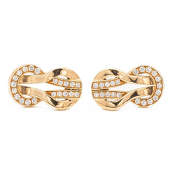 Boucles d'oreilles FRED "Chance Infinie" en or rose et diamants - Castafiore