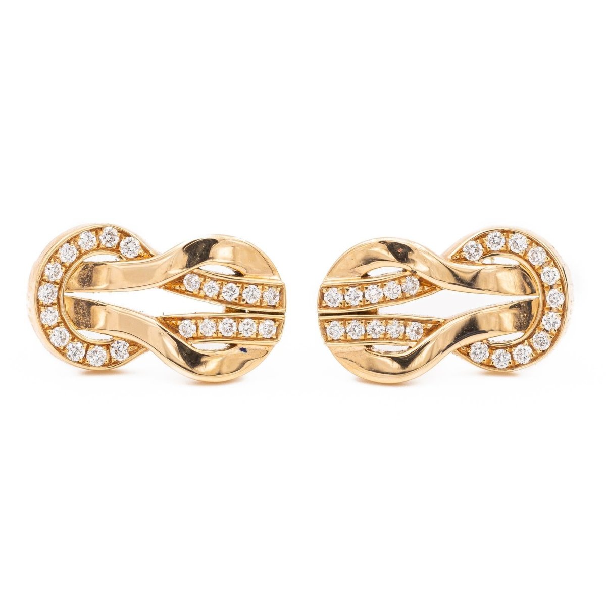 Boucles d'oreilles FRED "Chance Infinie" en or rose et diamants - Castafiore
