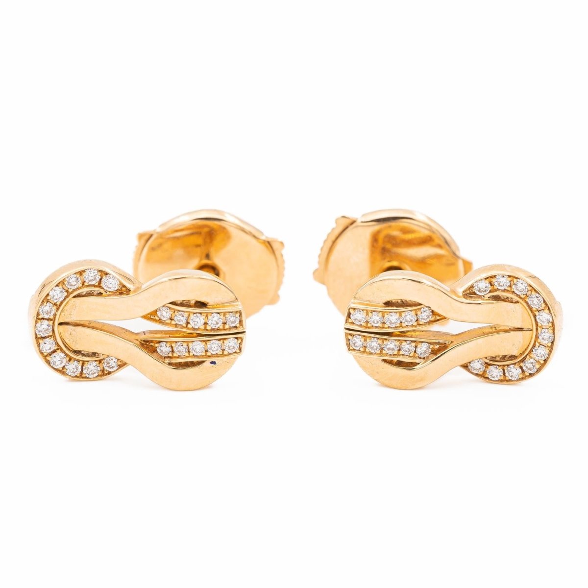 Boucles d'oreilles FRED "Chance Infinie" en or rose et diamants - Castafiore