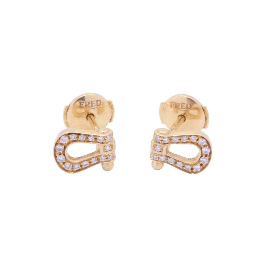 Boucles d'oreilles FRED "Force 10" en or jaune et diamants - Castafiore