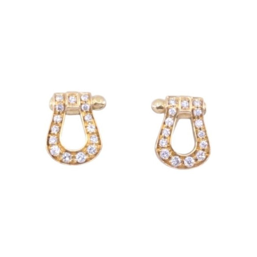 Boucles d'oreilles FRED "Force 10" en or jaune et diamants - Castafiore