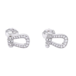 Boucles d'oreilles FRED, "Force 10", or blanc et diamants - Castafiore