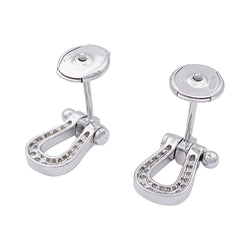 Boucles d'oreilles FRED, "Force 10", or blanc et diamants - Castafiore