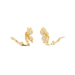 Boucles d'oreilles Fred Trèfles en or jaune et diamants - Castafiore