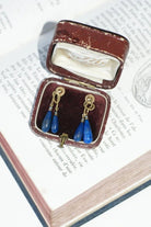 Boucles d'Oreilles Goutte Lapis Lazuli sur Or Jaune - Castafiore