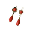 Boucles d'Oreilles Gouttes Corail - Castafiore