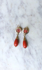 Boucles d'Oreilles Gouttes Corail - Castafiore